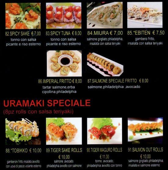 Menu di Dao Sushi 