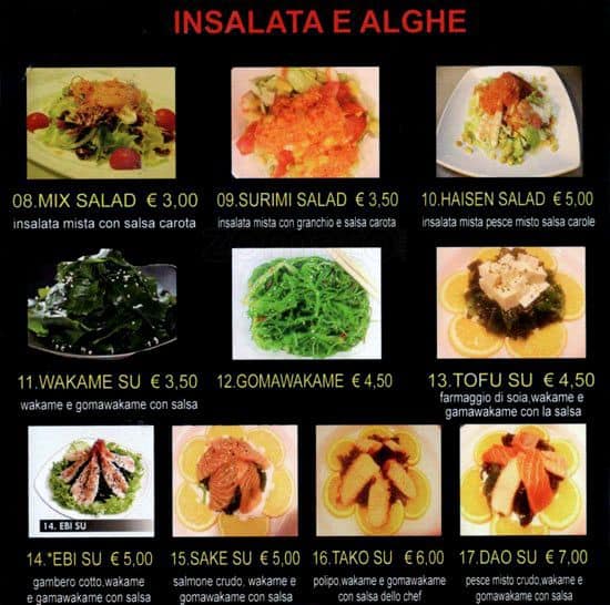 Menu di Dao Sushi 