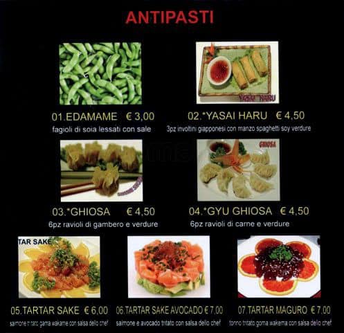 Menu di Dao Sushi 