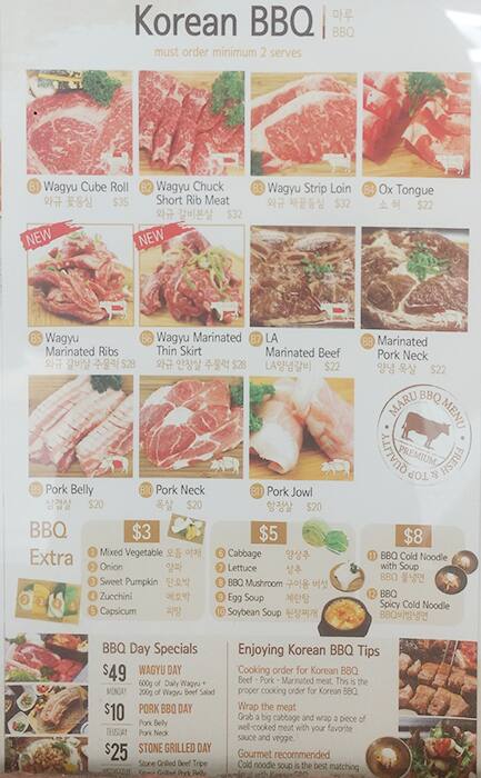 gogi 92 menu