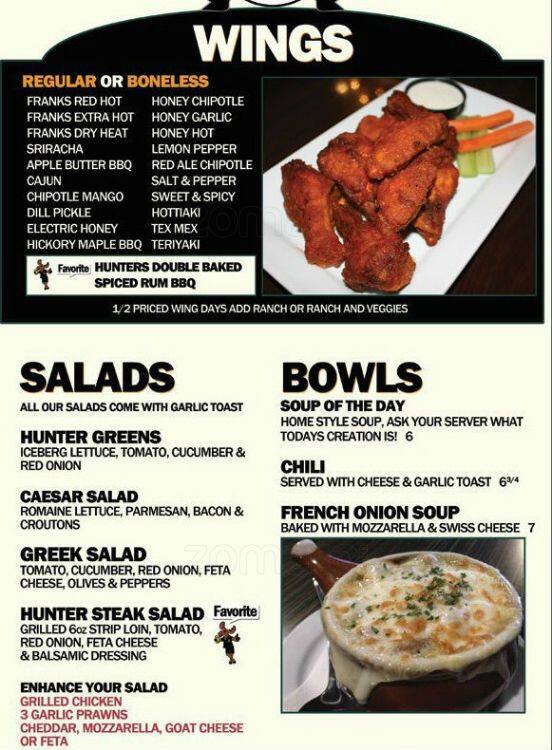 The Beer Hunter Bar & Grill Menu Urbanspoon/Zomato