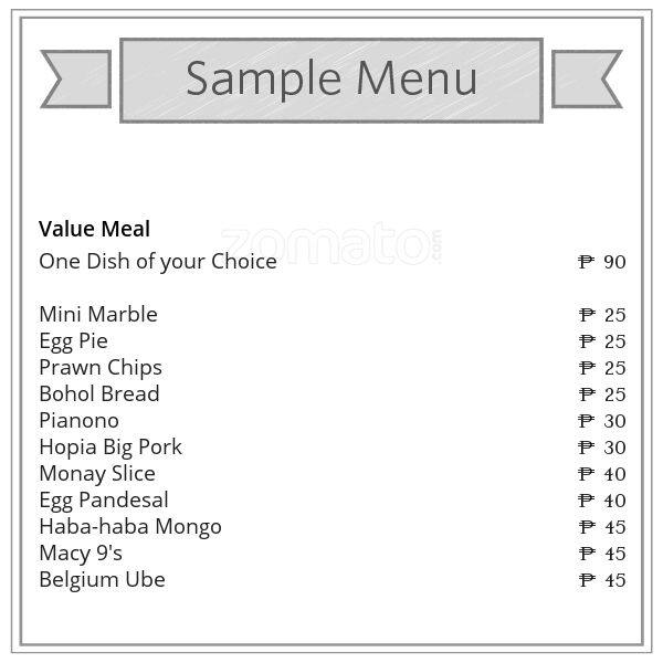 Cebu La Fortuna Bakery Menu, Menu for Cebu La Fortuna Bakery, Santo