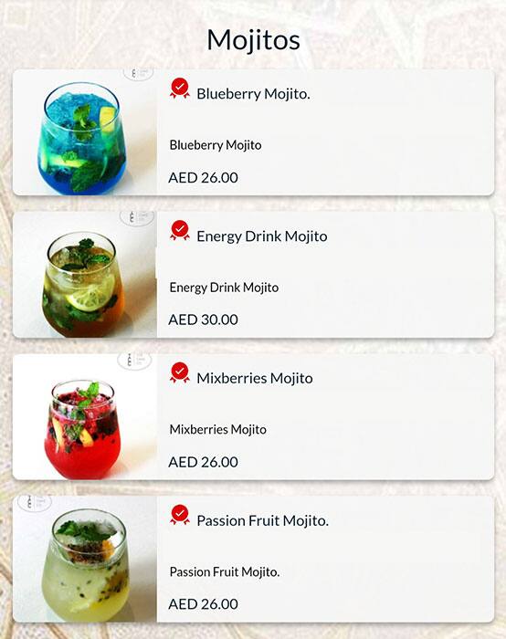 Menu of The Cake Company, Mussafah Sanaiya, Abu Dhabi
