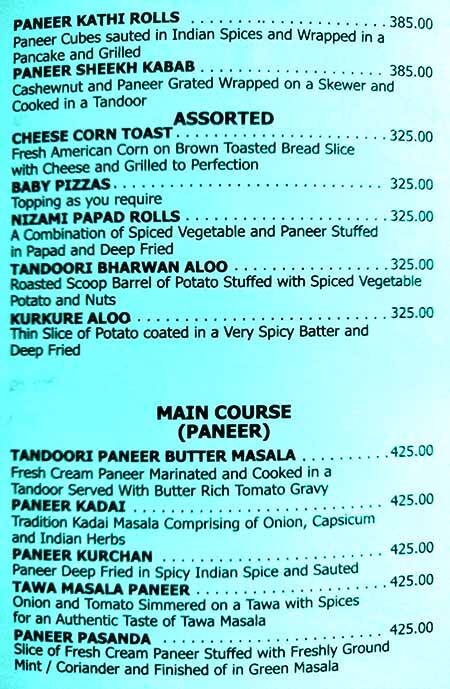 Golden Wheel Restaurant and Bar menu
