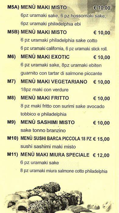 Menu di Taiyo 