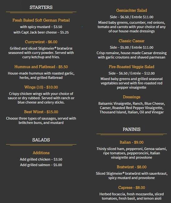 Olde Mecklenburg Brewery Menu, Menu for Olde Mecklenburg Brewery, South
