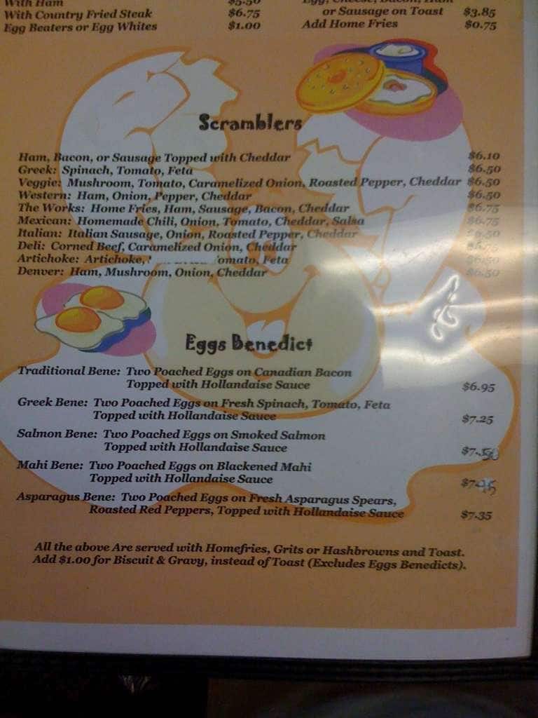 The Scrambled Egg Cafe Menu, Menu for The Scrambled Egg Cafe, Indian