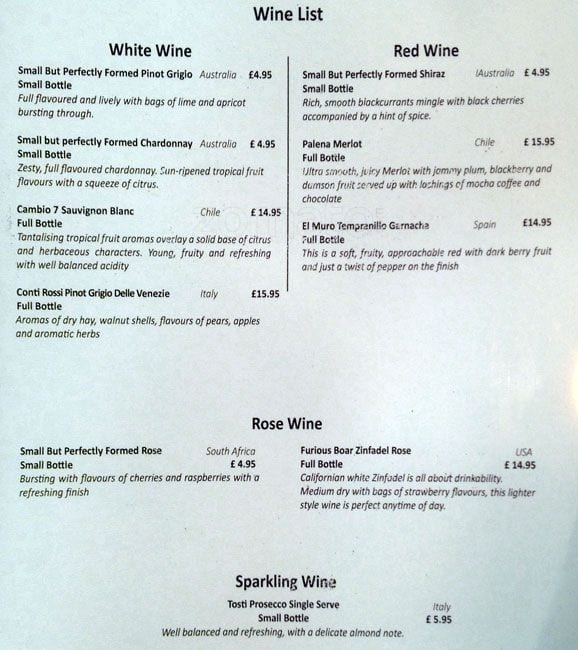 Menu at Walnuts cafe, Chislehurst, Royal Parade