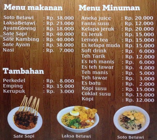 RM Betawi Soto H. Ma'ruf Menu - Zomato Indonesia