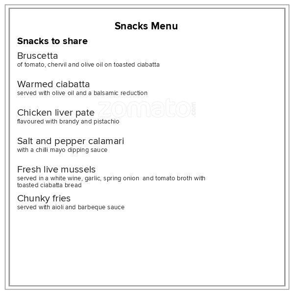Alibi menu