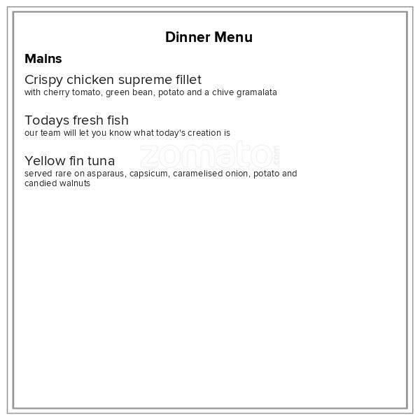 Alibi menu