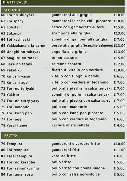 Menu di Saien 