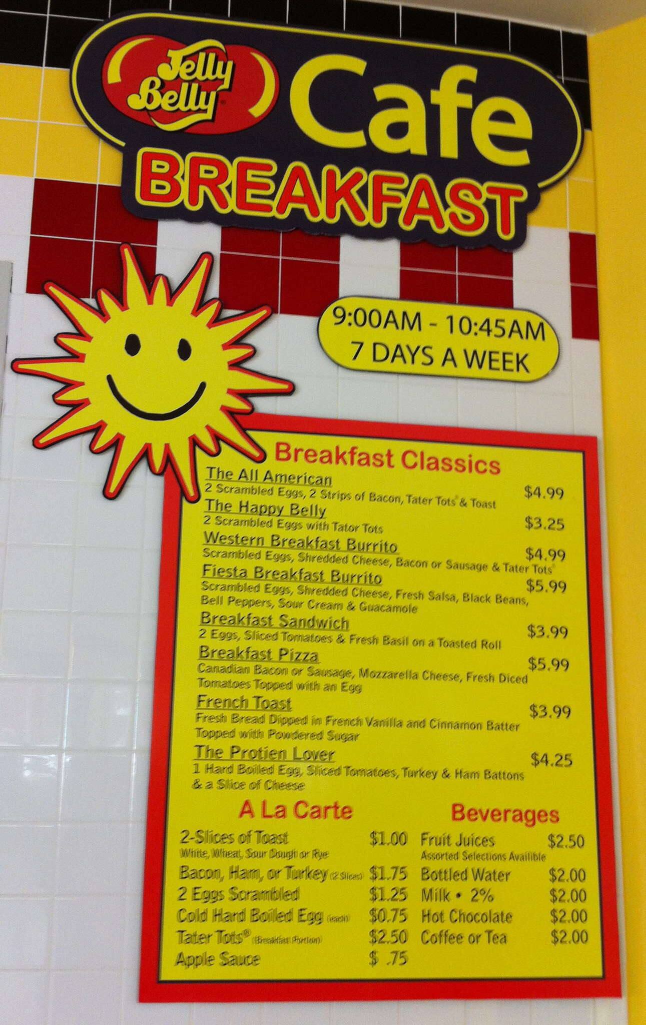 Jelly Belly Factory a Fairfield Foto del Menu con Prezzi Urbanspoon/Zomato