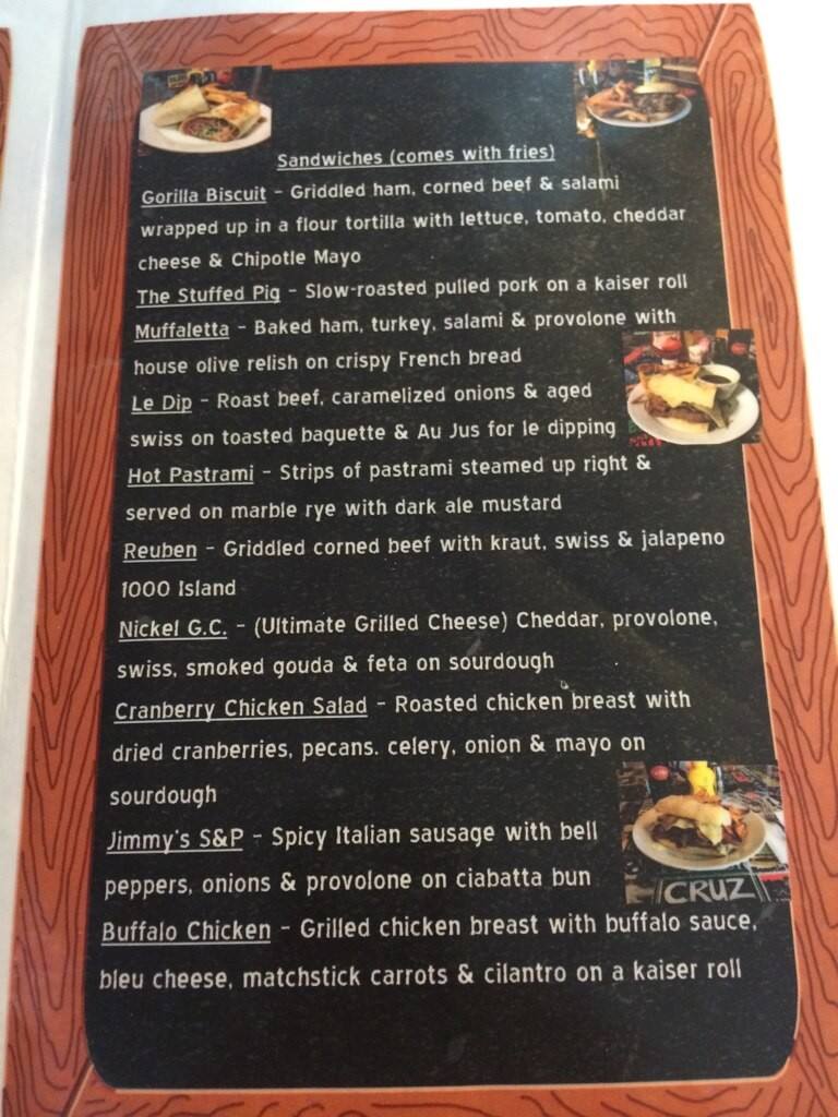 Menu at Fork In The Road restaurant, Arlington