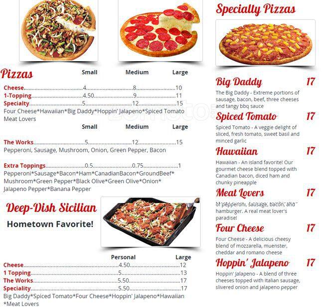 Noble Romans Menu, Menu for Noble Romans, Bloomington, Bloomington