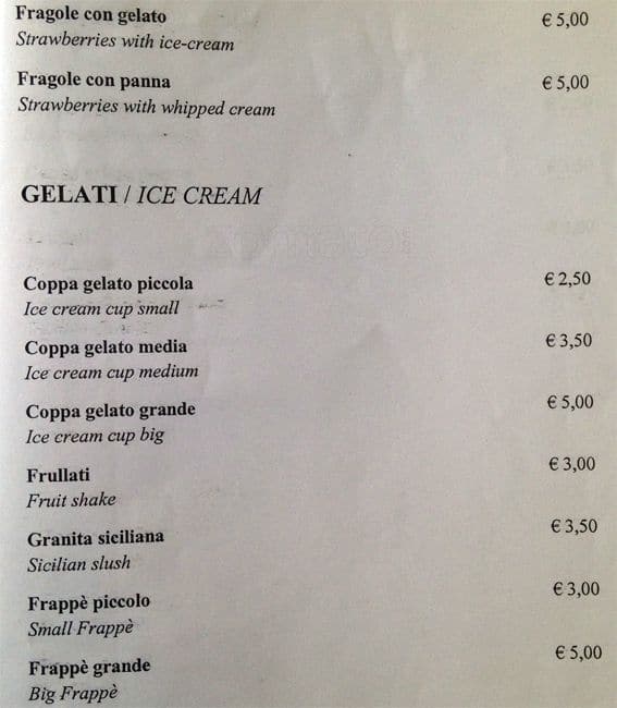 Menu di L'Angolo Del Gusto 