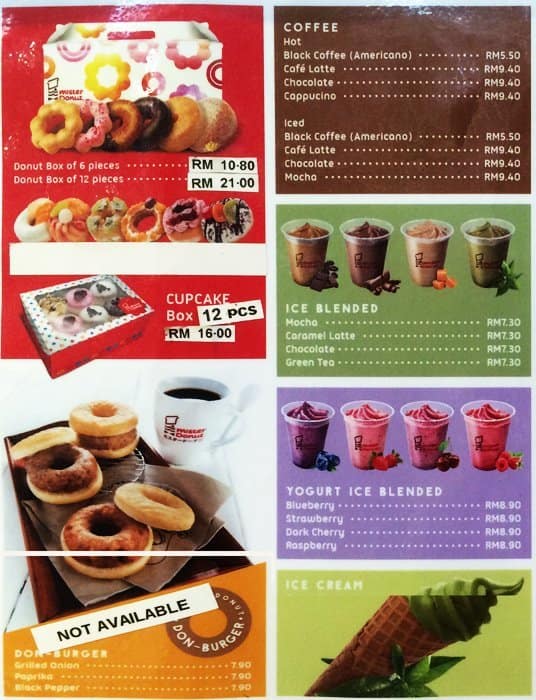 Mister Donut Menu, Menu for Mister Donut, Puchong Jaya, Selangor ...