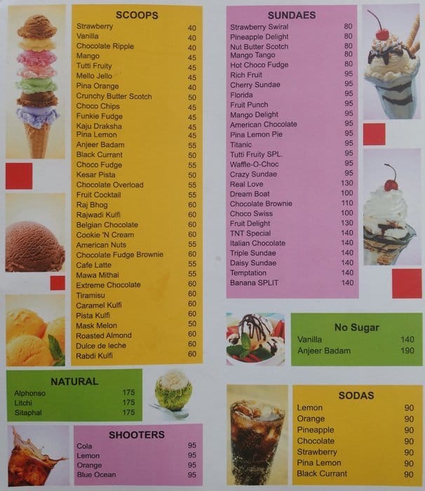 Top 'N Town Ice Cream Menu - Zomato