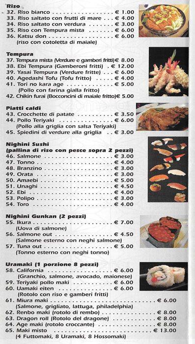 Menu di Da Ying 