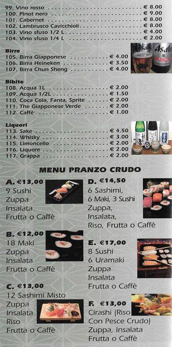 Menu di Da Ying 