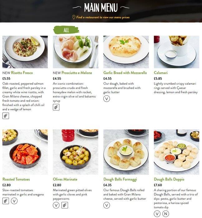 Pizza Express Menu, Menu for Pizza Express, Croydon, London Zomato UK