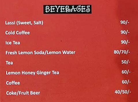 Freedom Corner menu