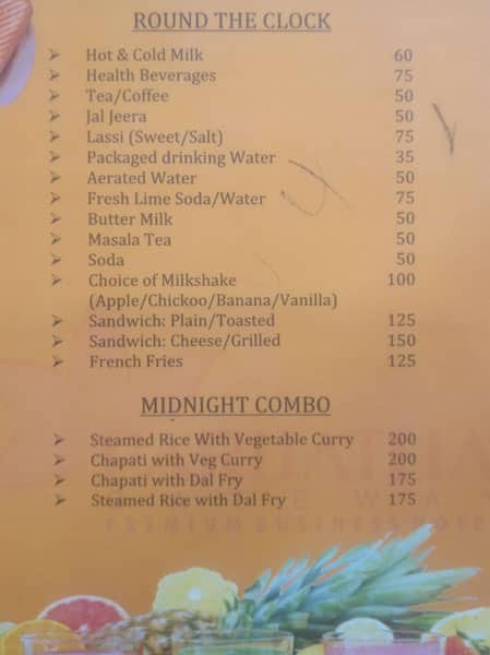 Sangam Multi Cuisine Restaurant menu