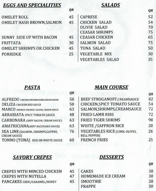 Torte Delizia Menu, Menu for Torte Delizia, Pearl Qatar, Doha Zomato