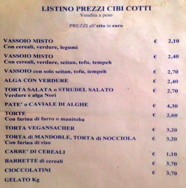 Menu di Rosmarino Gastronomia Naturale E Vegana 