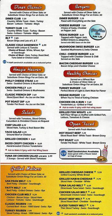 Carta de Local Diner