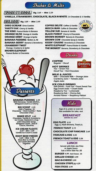 Carta de Local Diner