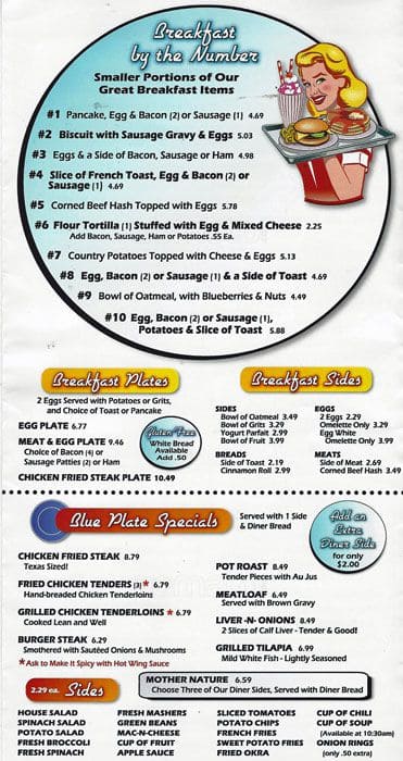 Carta de Local Diner