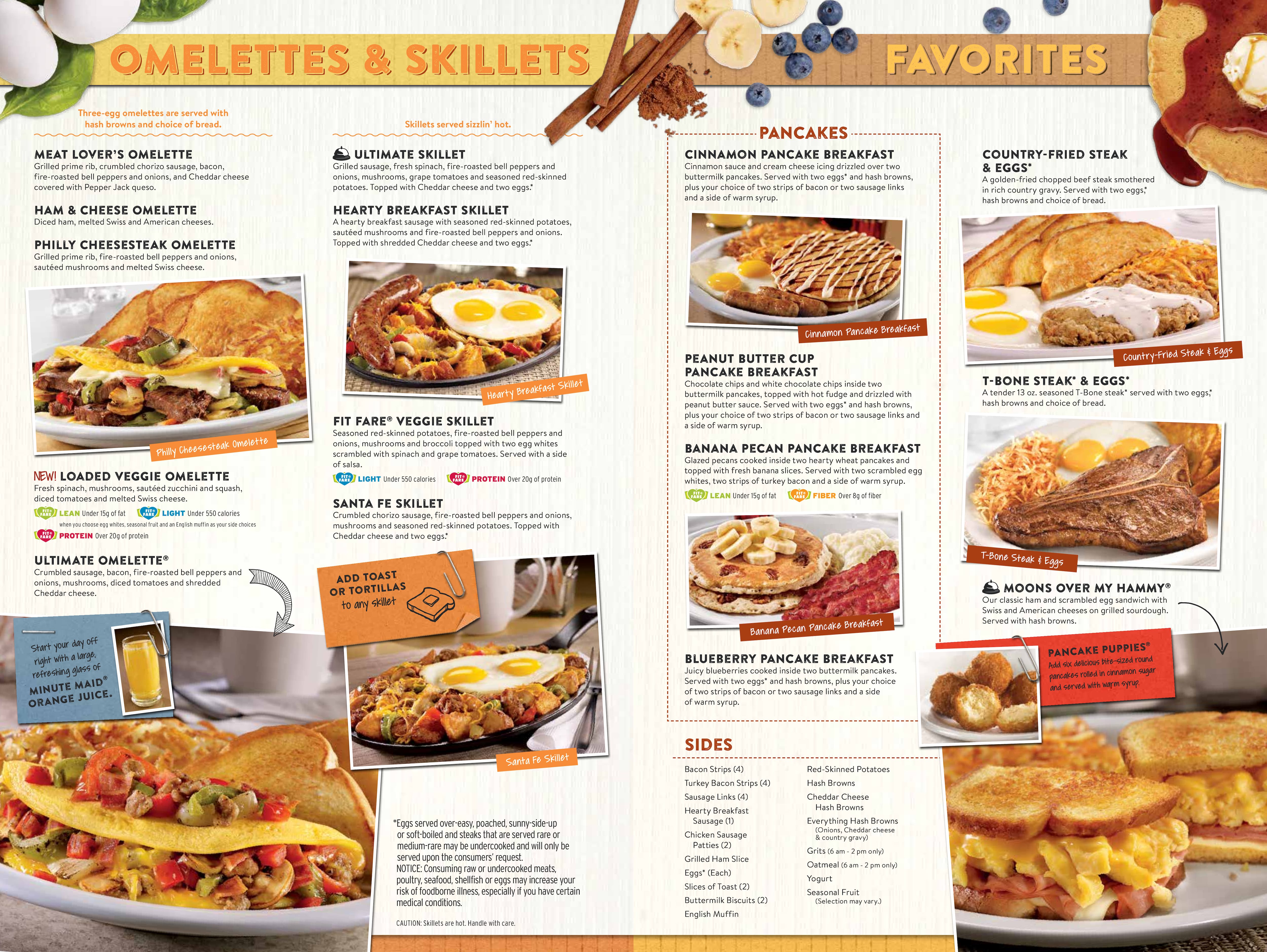 Menu at Denny's restaurant, Marysville, 630 10th St