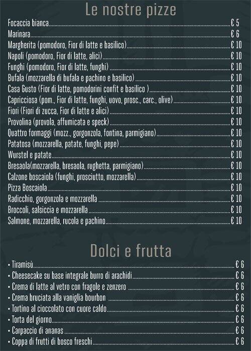 Menu di Snob by Casagusto 