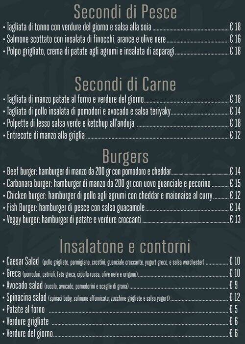 Menu di Snob by Casagusto 