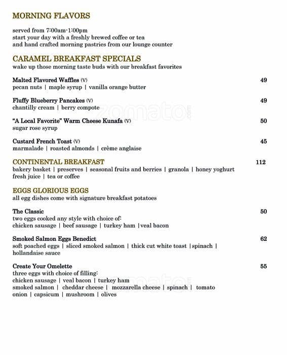 Caramel City Centre Rotana Doha Menu Zomato Katar