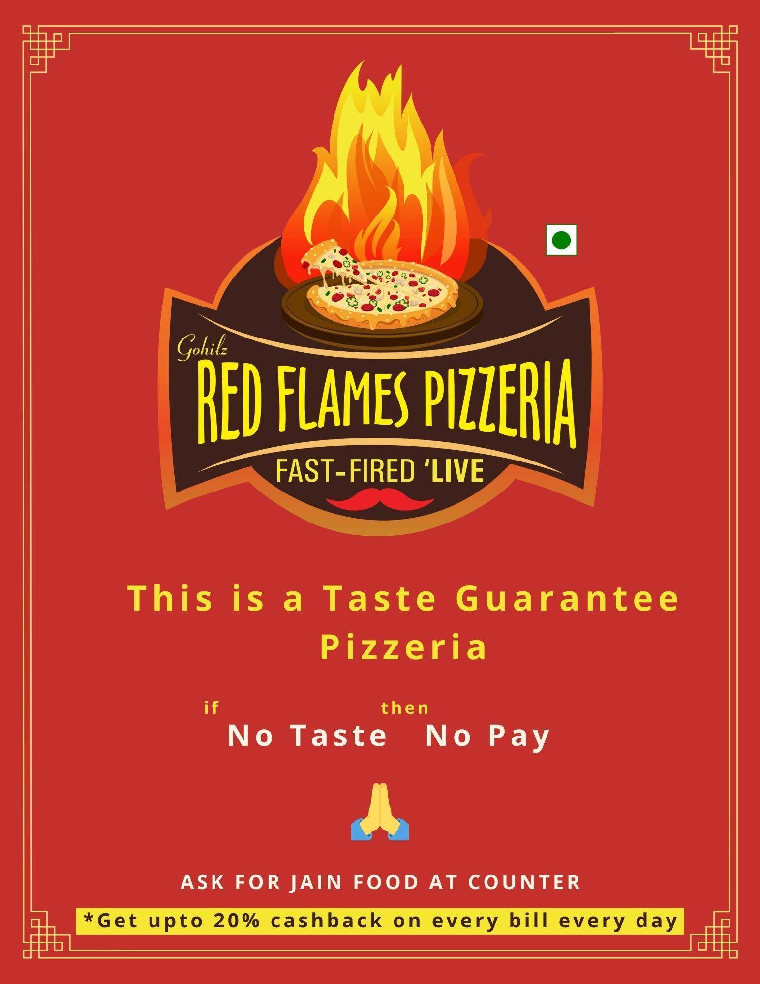 Menu at Red Flames Pizzeria, Surat
