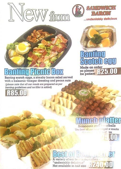sandwich baron menu