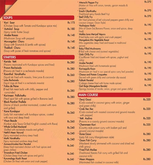 Jonah's Goes to West Coast Menu Zomato