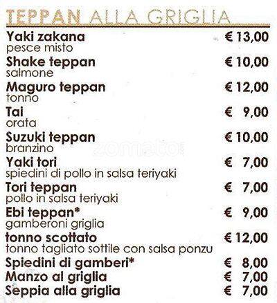 Menu di Jinzuan 