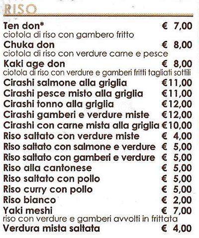 Menu di Jinzuan 