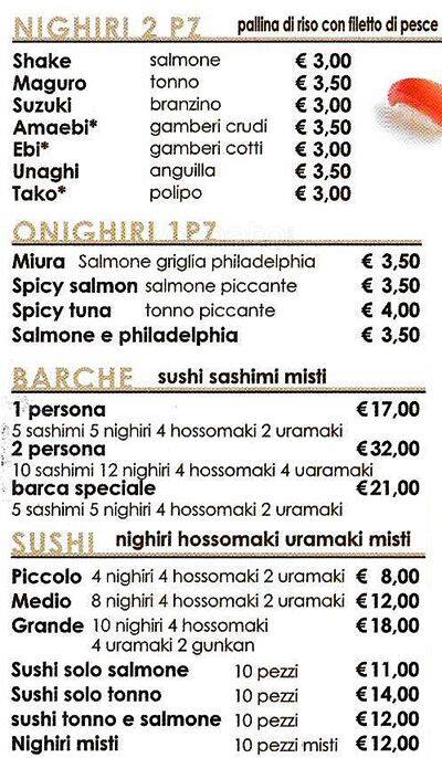 Menu di Jinzuan 