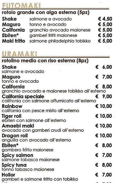 Menu di Jinzuan 