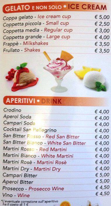 Menu di Opencafe' 