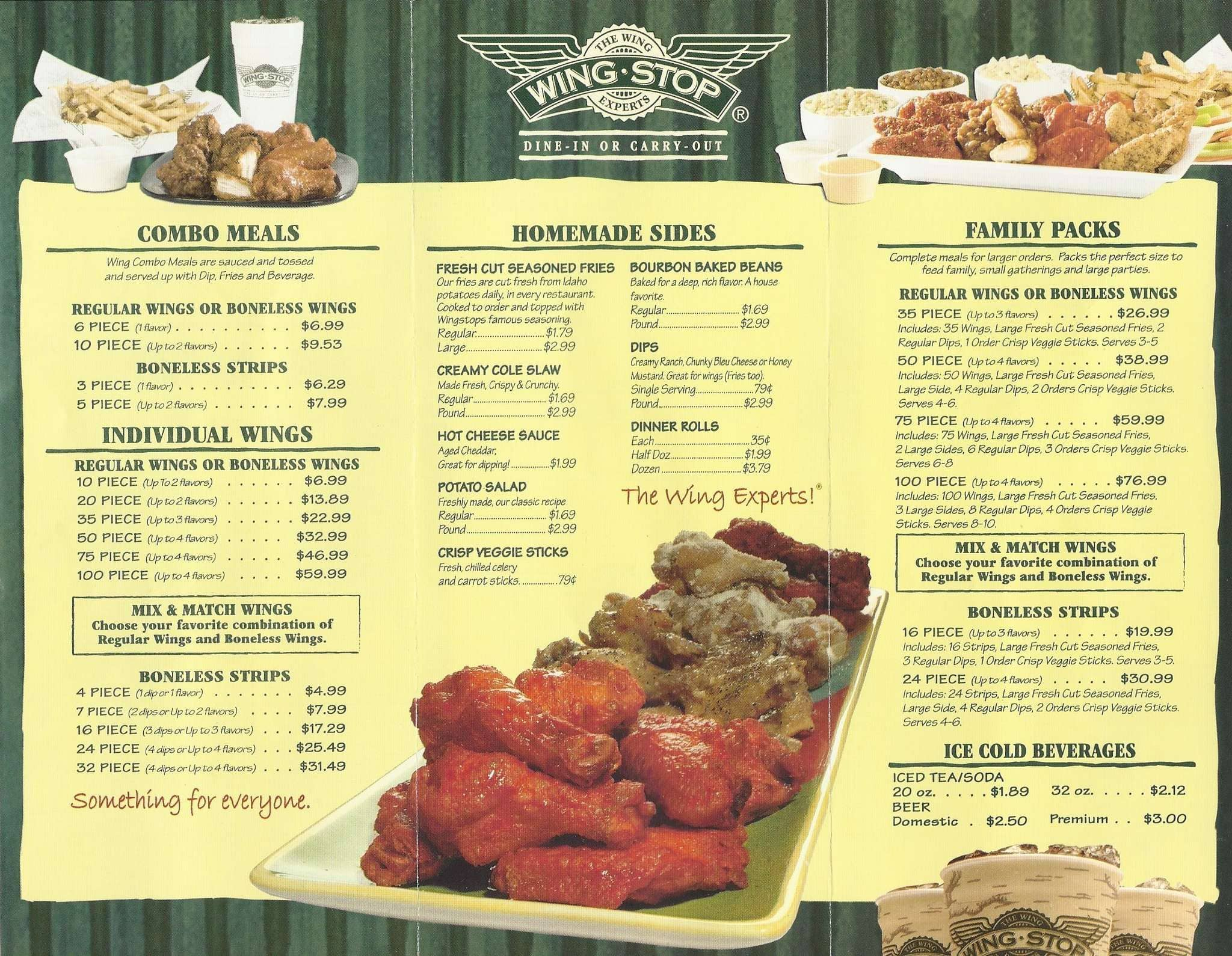 Where do you find the Wingstop menu with prices?