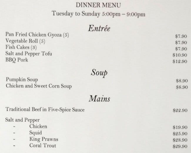 Menu at Lawnton Coffee Shop cafe, Lawnton