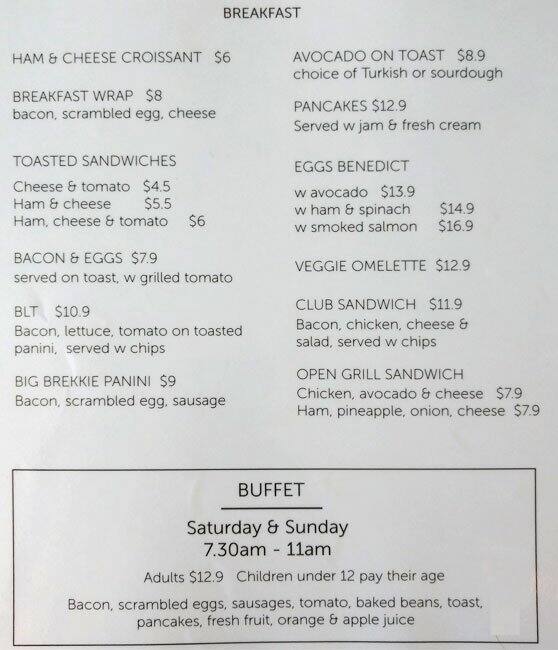 Menu at Lawnton Coffee Shop cafe, Lawnton