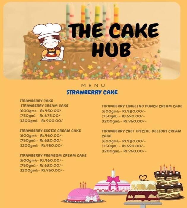 Menu of The Cake Hub, Viman Nagar, Pune