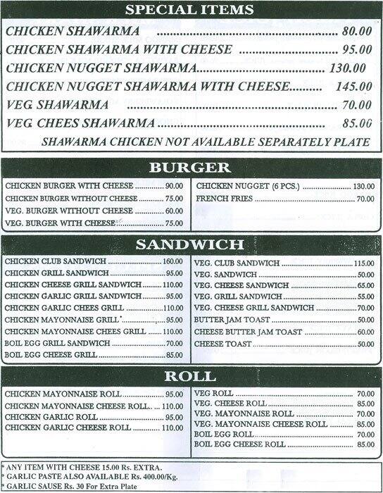 Modern Juice Centre Menu, Menu for Modern Juice Centre, Colaba, Mumbai