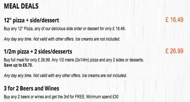 Firezza Pizza - Islington menu